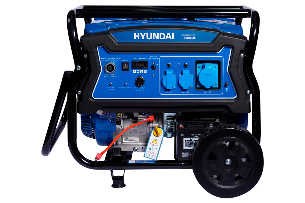 Generador Eléctrico 6.500W Hyundai Partida Eléctrica Gasolina 82HYG9250E (CONSULTAR STOCK)