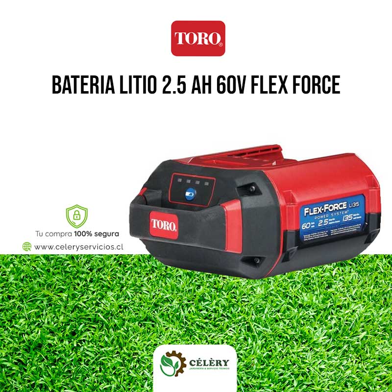 Batería toro litio 2.5 ah 60v Flex Force