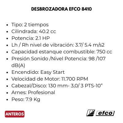 Desbrozadora Efco 8410 2,1hp