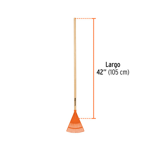 Barre hoja de jardín para niños con mango de 42", Truper