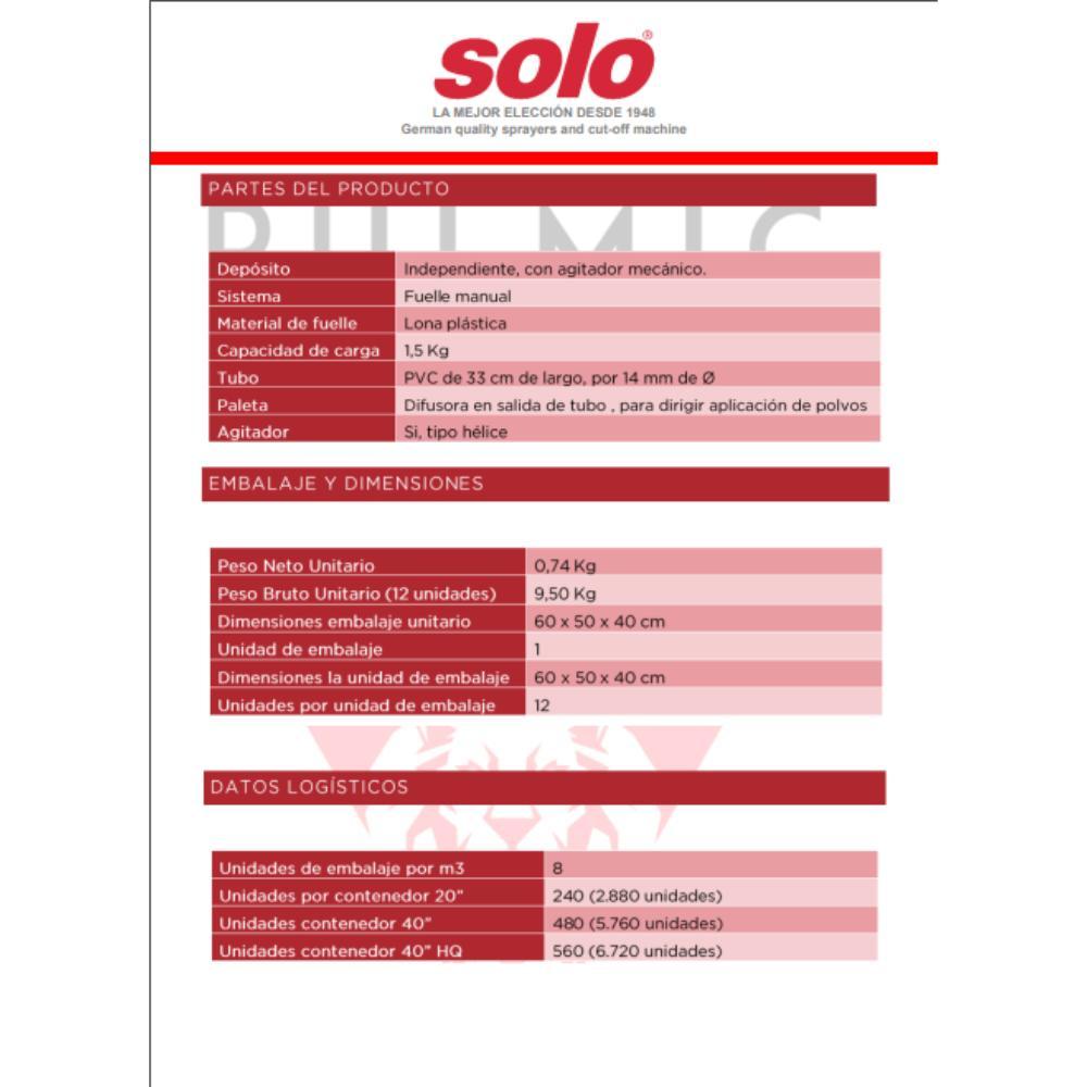 Espolvoreador Solo Manual PM2