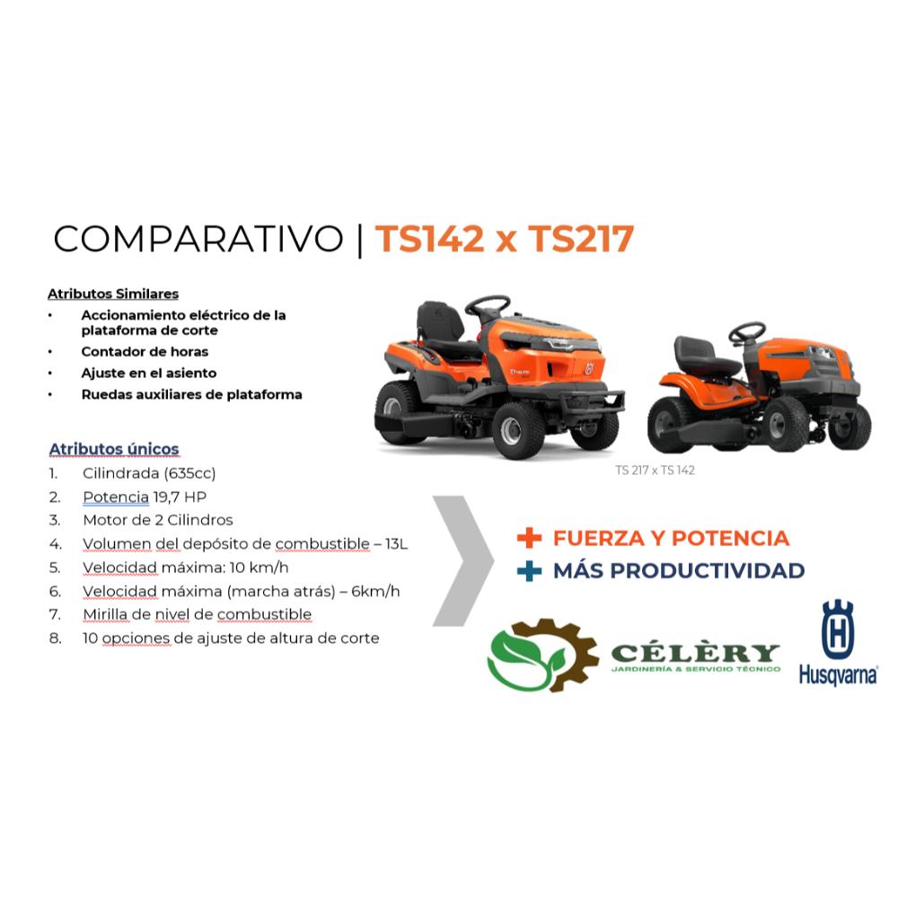 Tractor Cortacésped Husqvarna TS217TM / Potencia: 19,7hp