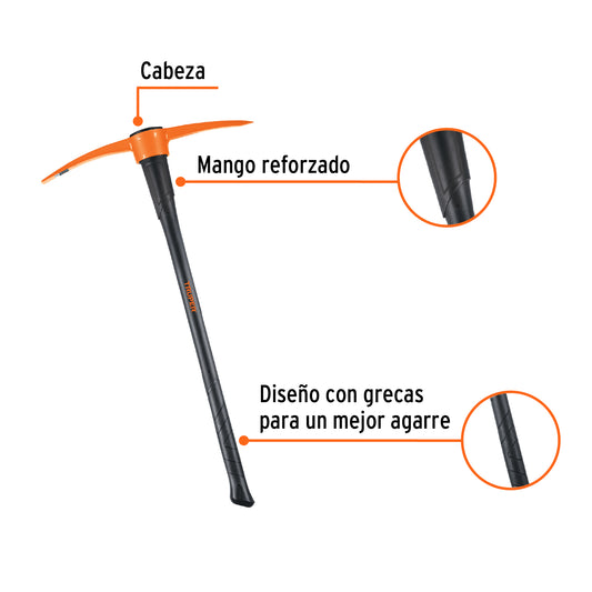 Zapapico, mango fibra de vidrio 36", Trupper