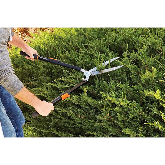 Tijera Cortasetos y Pasto extensible, Hoja Dentada