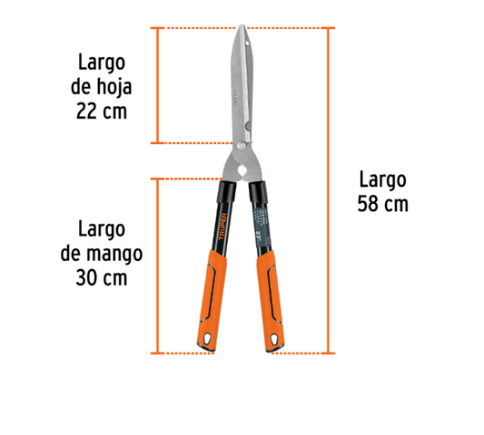 Tijera para poda 58 cm, Classic, mgos tubulares,