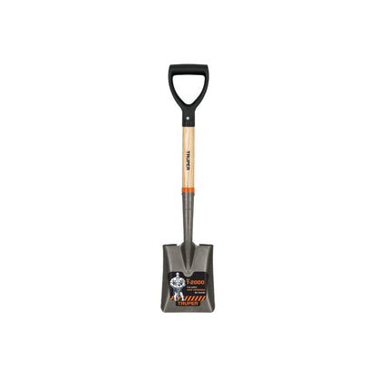 Pala cajuelera cuadrada, puño "D" mango de madera, Truper