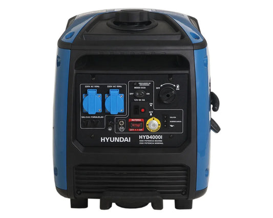Generador Eléctrico 4000W Hyundai Inverter Gasolina Partida Eléctrica y Control Remoto 82HYD4000I