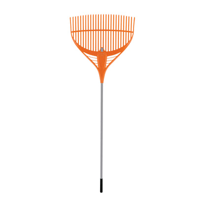 Escoba PLÁSTICA FLEX. P/JARDÍN, 26 DIENTES, MANGO ACERO 54"