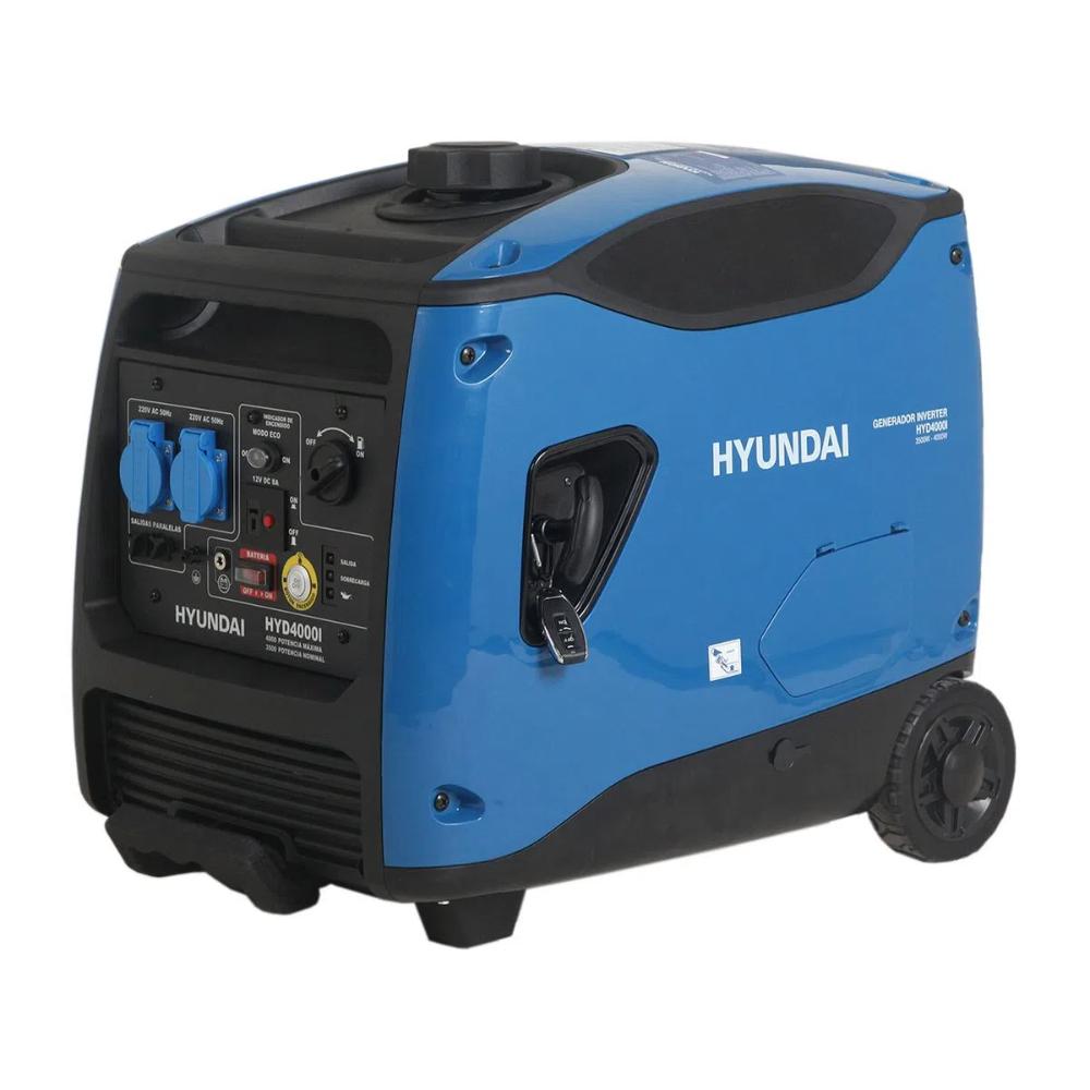 Generador Eléctrico 4000W Hyundai Inverter Gasolina Partida Eléctrica y Control Remoto 82HYD4000I