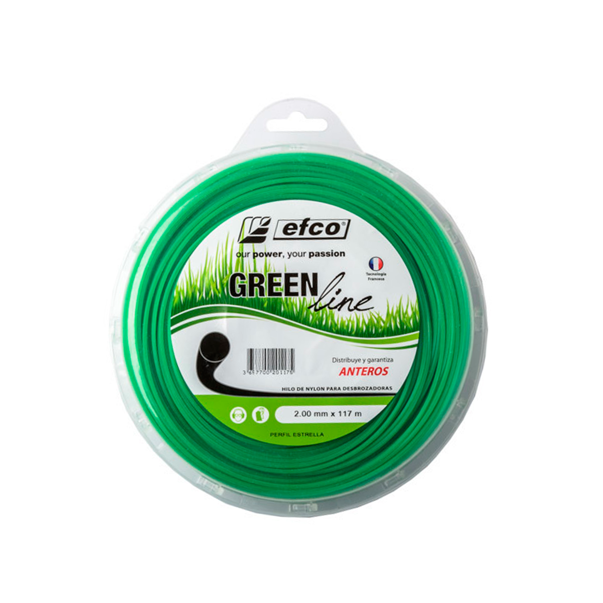 Nylon 2.00 mm x 117 m redondo Efco