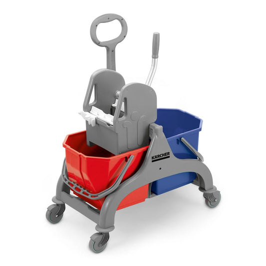 Carro de aseo doble cubo con prensa 2×15 l