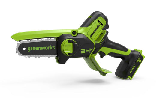 Motosierra mini Greenworks 4" kit 1b 1c